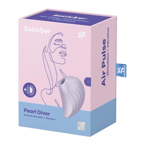 Vibracijski i Air Pulse stimulator Satisfyer Pearl Diver, ljubičasti